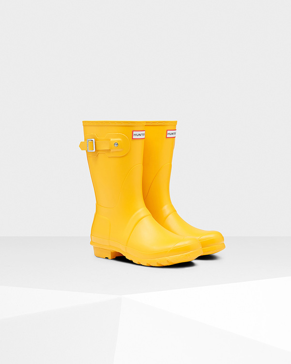  Hunter women's original short wellington boots : yellow