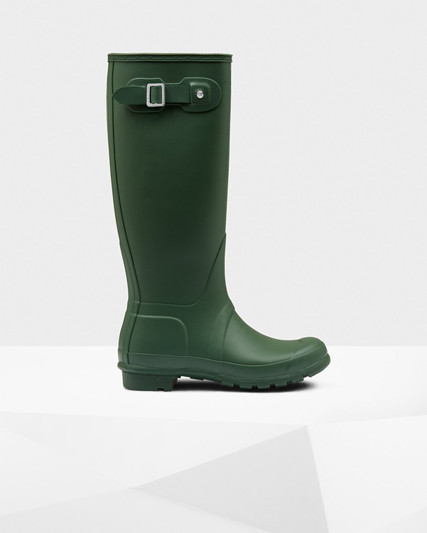  Hunter women's original tall wellington boots : hunter green