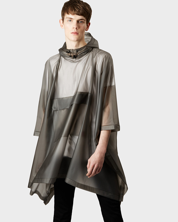  Hunter original vinyl poncho : dark slate