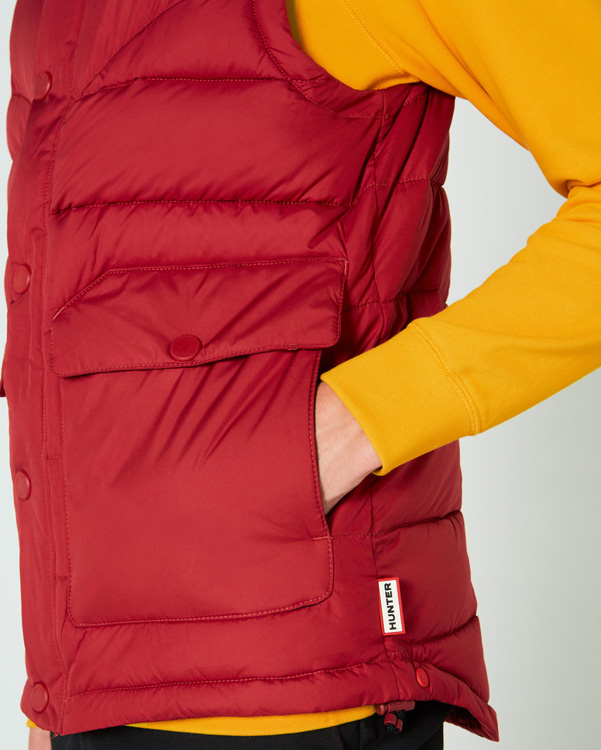  Hunter men's original puffer gilet : military red