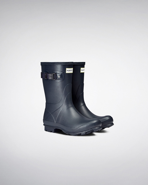  Hunter women's norris field short wellington boots : navy