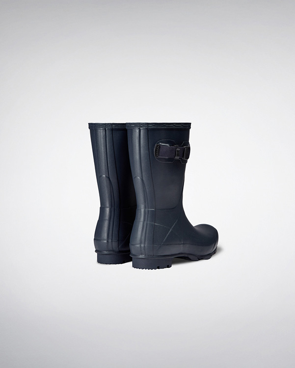  Hunter women's norris field short wellington boots : navy