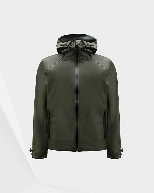  Hunter original rubberised windcheater : dark olive