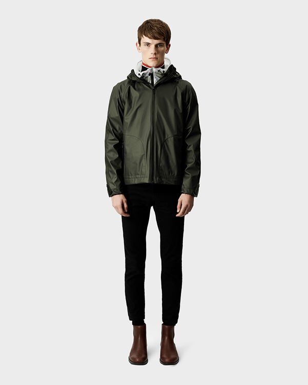  Hunter original rubberised windcheater : dark olive