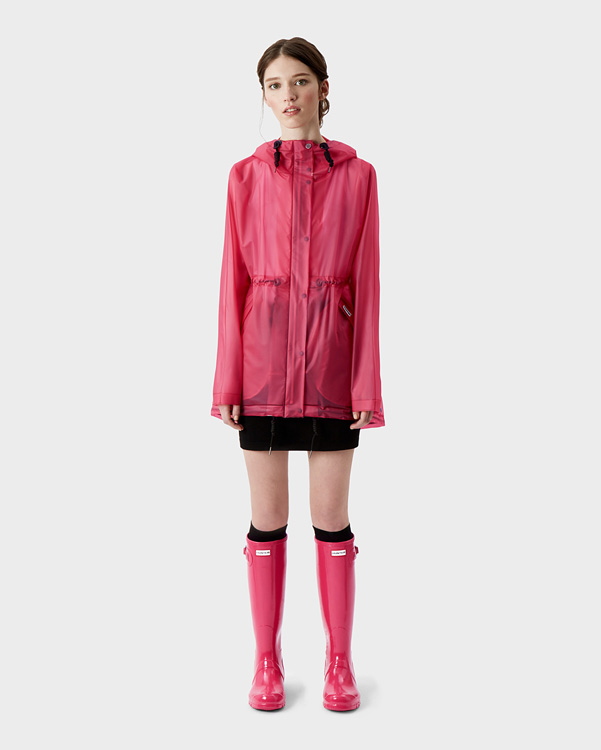  Hunter women's original vinyl smock : bright pink