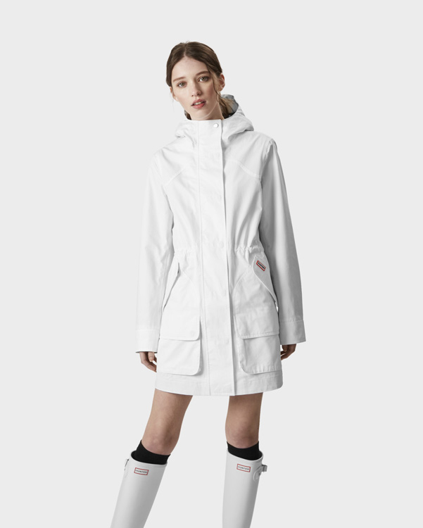  Hunter women's original cotton hunting coat : white