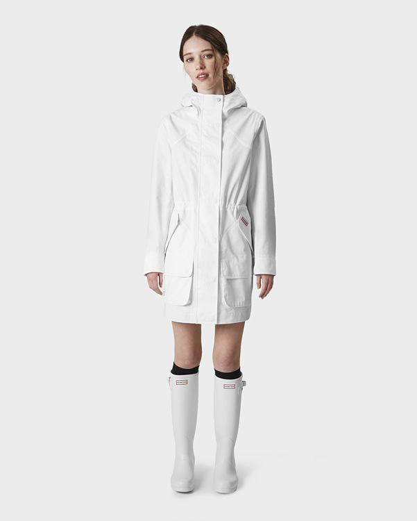  Hunter women's original cotton hunting coat : white