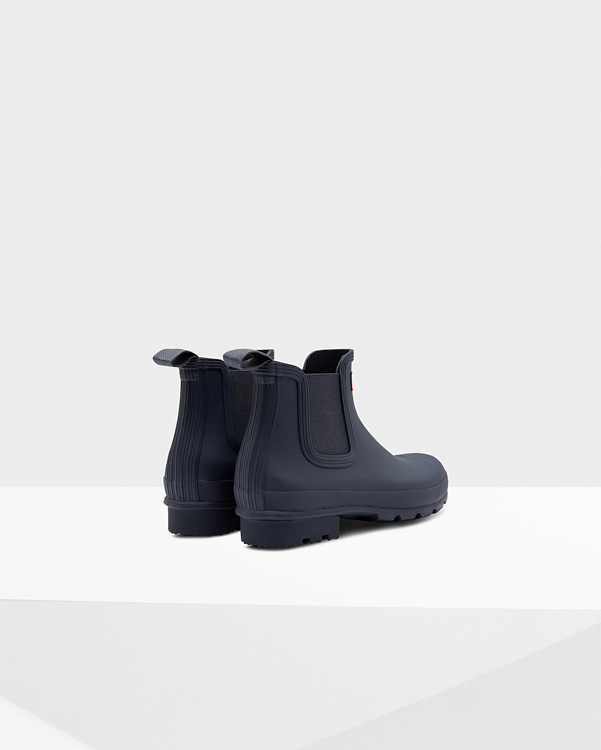  Hunter men's original chelsea boots : navy