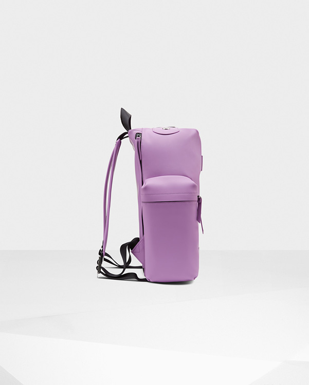  Hunter original top clip backpack - rubberised leather : thistle