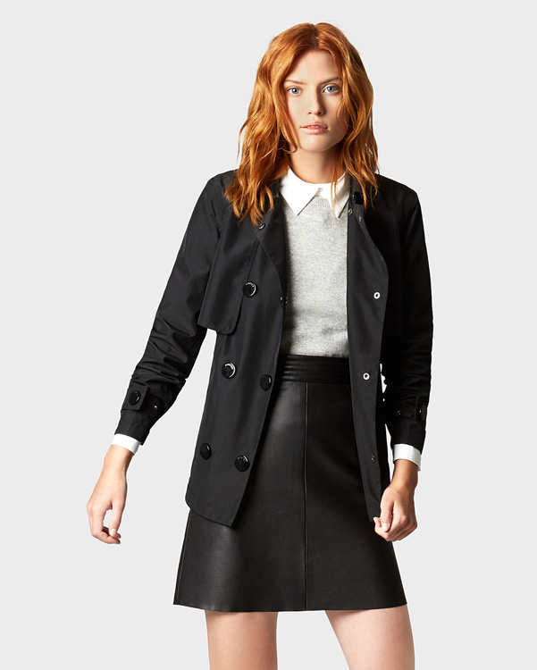  Hunter women's original refined trench jacket : black